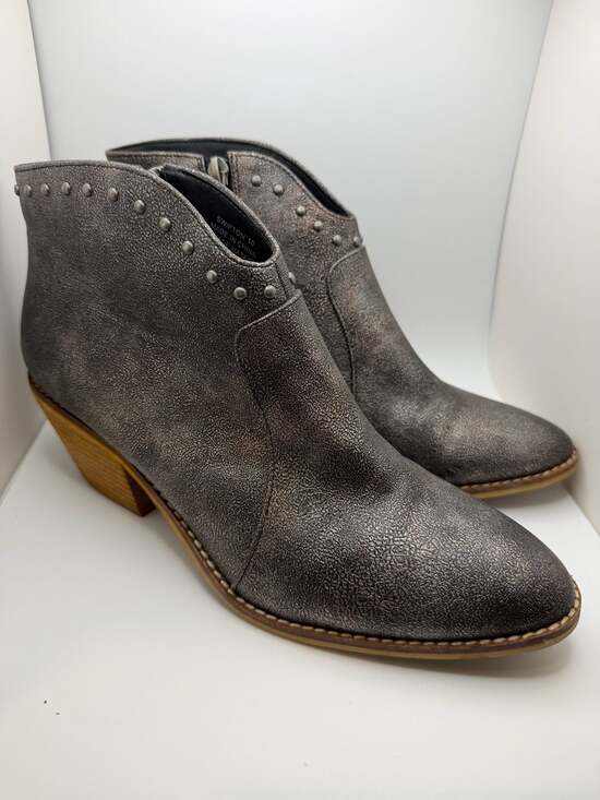 Boutique by Corkys Shoes - Boutique by Corkys Swifton Gunmetal Distressed Studded Ankle Booties